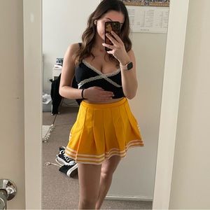 Yellow Cheerleader Skirt